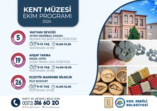 KENT MÜZESİ EKİM AYI ATÖLYE PROGRAMI